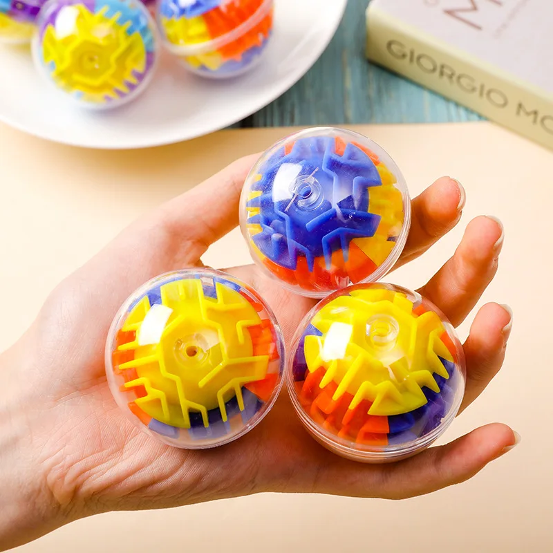 3Pcs Kids Educational 3D Labyrinth Walking Beads Ball Track Toys Maze Stress Reduction Training Intellectual Toys Festival Gift