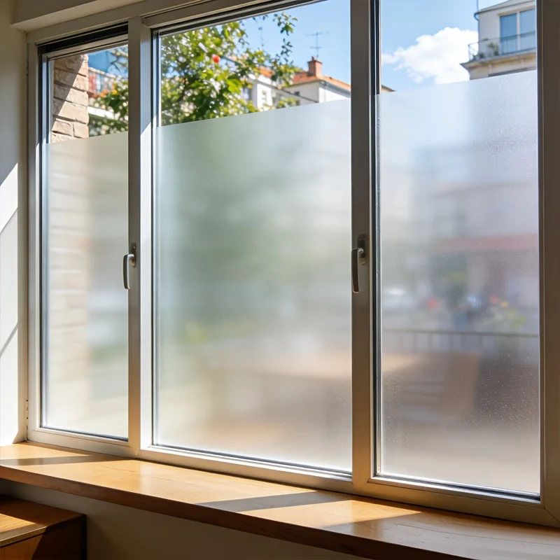 Matte Frosted Privacy Window Film Static Cling Removable Weather Resistant for Home Office Commercial Glass Door Window Partitio - view 5