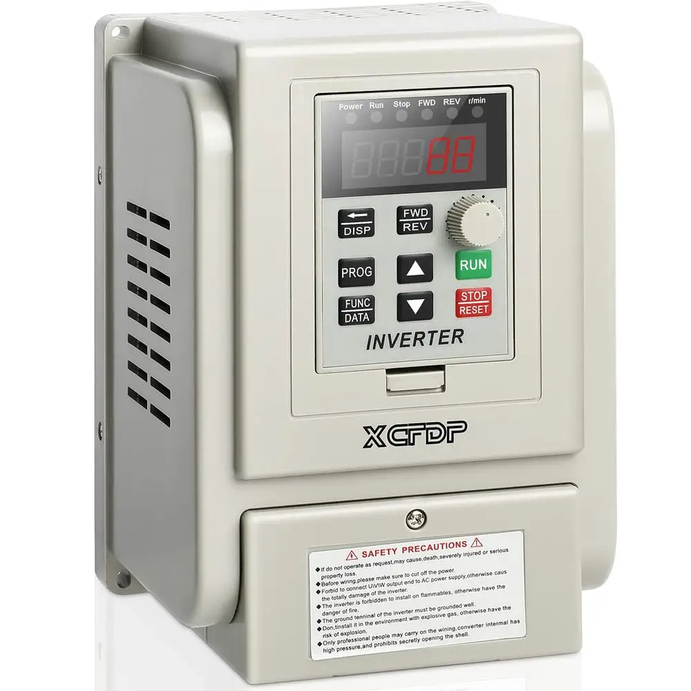 محول التردد VFD العاكس 2.2KW 3HP 12A التحكم في سرعة المحرك واحد إلى 3 المرحلة التيار المتناوب 220 فولت لفائف نحاسية مجهزة متعددة الشبكات