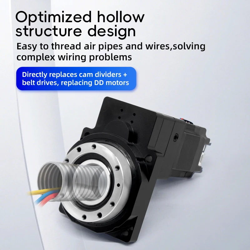 High Positioning Accuracy Nema23 Integrated Hollow Rotating Platform HRTA Hollow Rotary Table for End-of-arm-tooling (EOAT) view 4