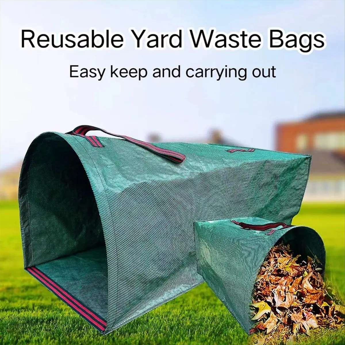 N14R Top 2 Pieces of Yard Waste Bags, Dust Garden Waste Collection Bags, Leaf Bags, for Collecting Fallen Leaves