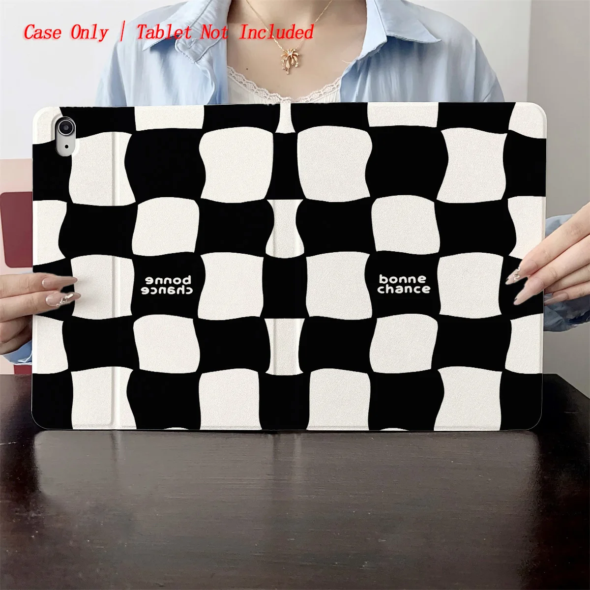 

Минималистичный черно-белый чехол для iPad с неровными квадратами для Apple iPad Pro 11/12,9 Air 3/4/5 Mini 5/6, чехол 8-го/9/10-го поколения