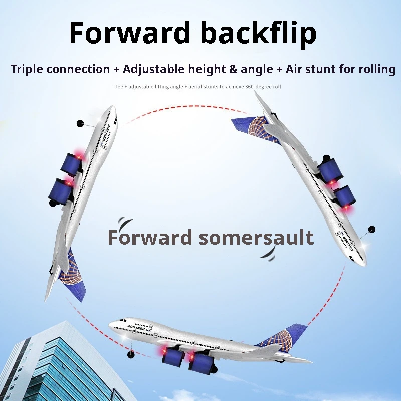 Rc Airplane A380 Boeing 747 Remote Control Plane 3ch 2.4g Fixed Wing Epp Foam Model Aircraft Ducted Fan Glider Toy Boys Kids Gif - view 5