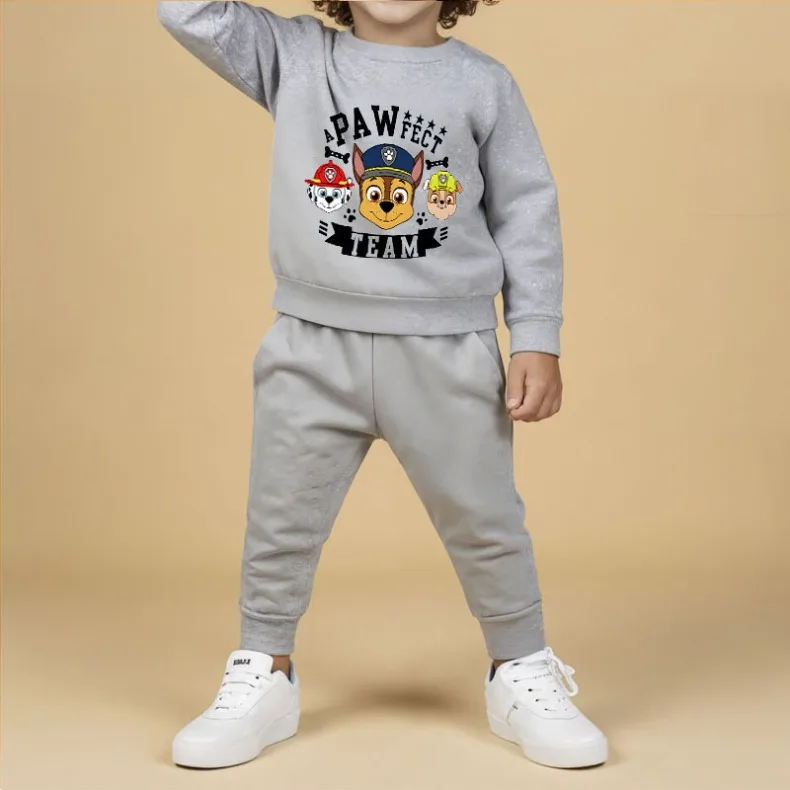 PAW Patrol Kinder Mode Outdoor Sweatshirt-Sets Jungen Herbst Casual Langarm Pullover und Hose Zweiteilige Sets – Detail 13