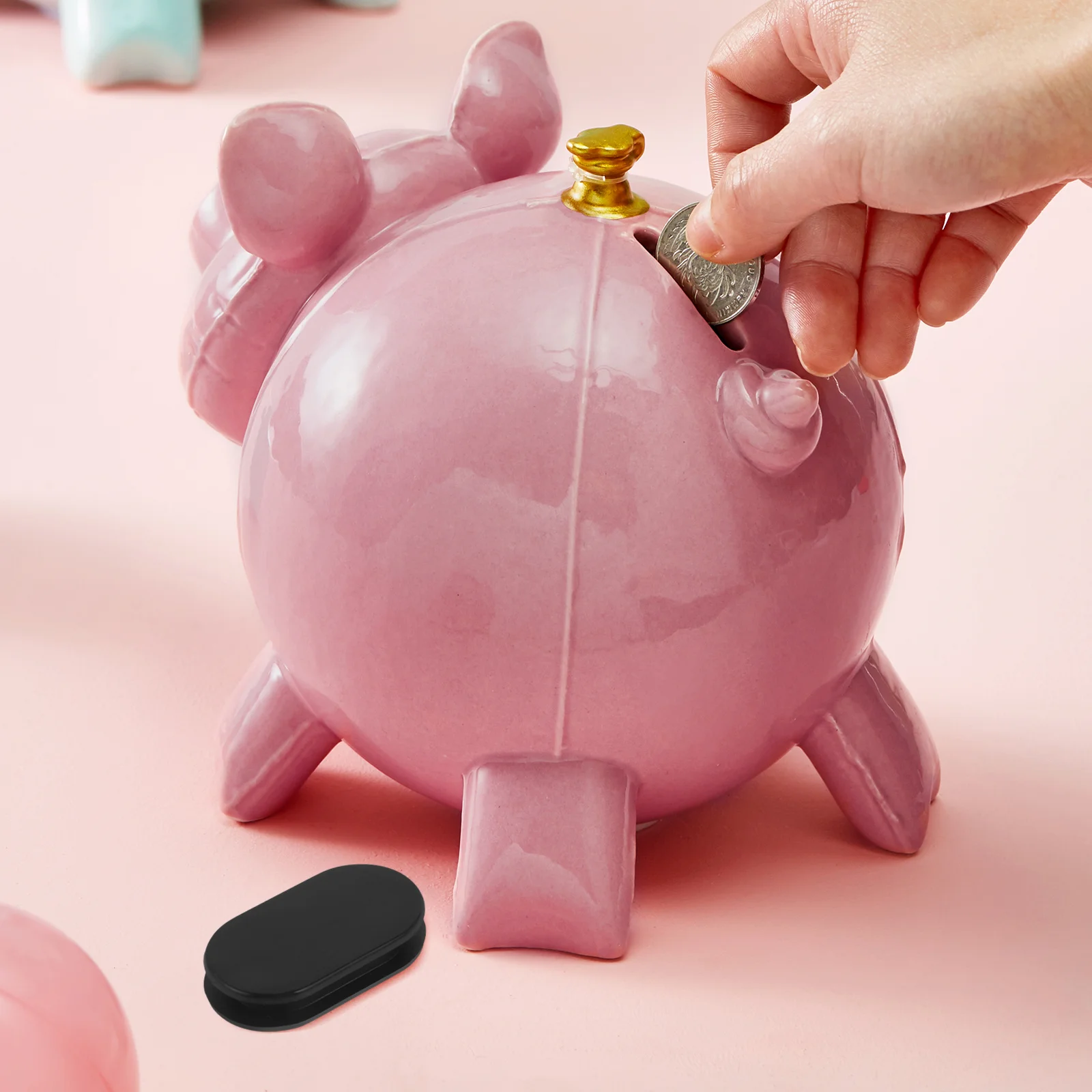 

20Pcs Silicone Piggy Bank Plugs Durable Replacement Soft Touch Bottom Stoppers Saving Box Caps Money Box Plugs