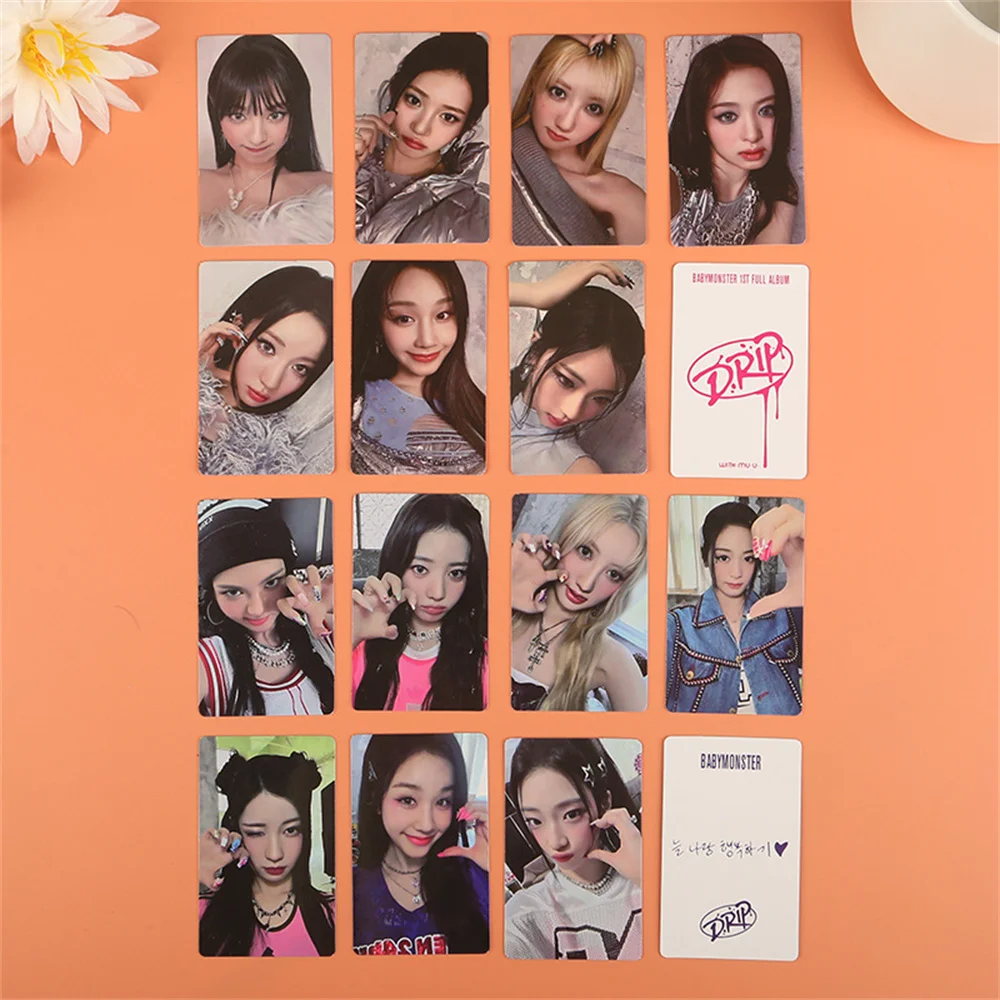 ไอดอลKpop Babymonsterใหม่อัลบั้มหยดขนาดเล็กการ์ดLOMO RUKA PHARITA ASA AHYEON RAMI RORA CHIQUITAแฟนของขวัญคอลเลกชัน