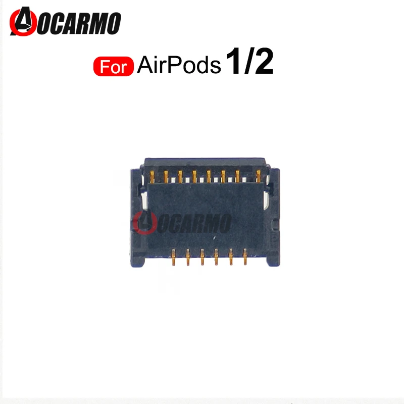 Aocarmo For AirPods 1/2 Headphone Compartment Case Battery Connector On Mainboard Repair Replacement Parts