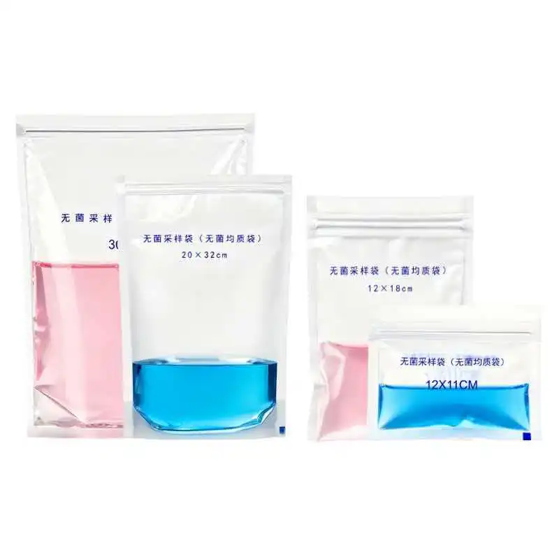 Sterile homogenizing bag sampling bag with filter membrane and strip, stand-up, 12*11/12*18/20*22/20*27/20*32/25*40/40*50cm