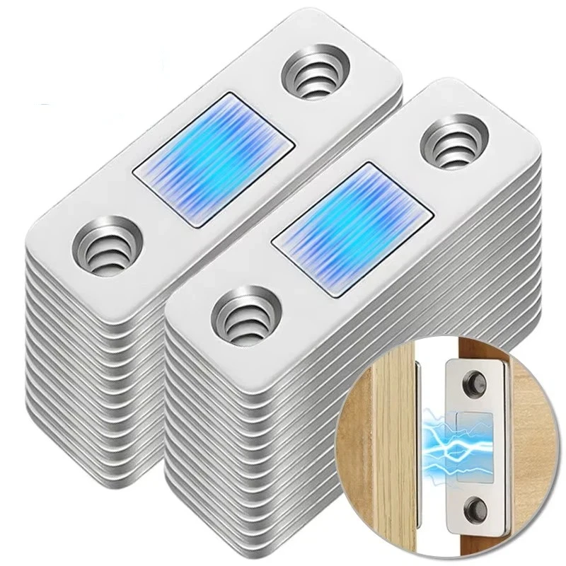 2 Pack Ultra Thin Cabinet Magnetic Catch Adhesive Drawer Magnet Catch For Kitchen Closet Door Closing Magnetic Door Catch Closer