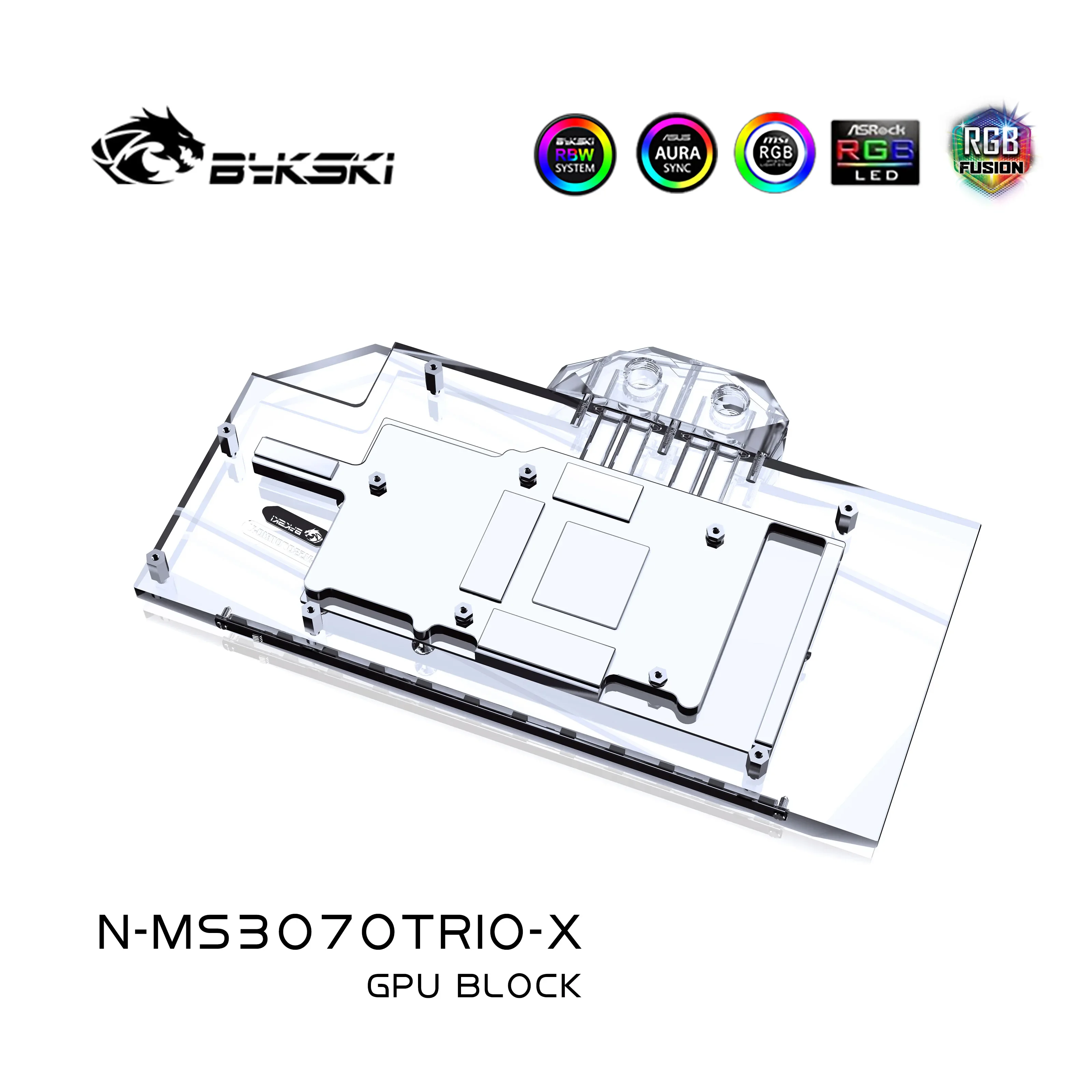 Bykski N-MS3070TRIO-X gpu wasser block verwendung für msi rtx3070 gaming x trio grafikkarte/volle abdeckung kupfer kühler block