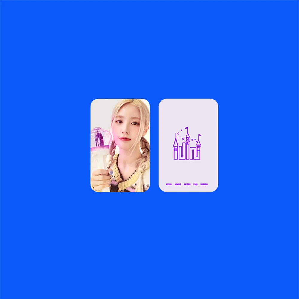 5Pcs/Set KPOP (G)I-DLE LOMO Cards Light Stick Pouch Ver2.0 Postcard Double-sided Photocards Minnie YUQI Fans Collection Gift J86