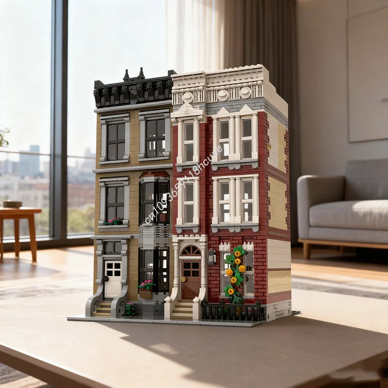 3889pcs MOC Modulaire Straat Bricago Modulair Model Bouwstenen Monteren Speelgoed DIY Creatieve Onderwijs Kerstcadeau Verjaardag