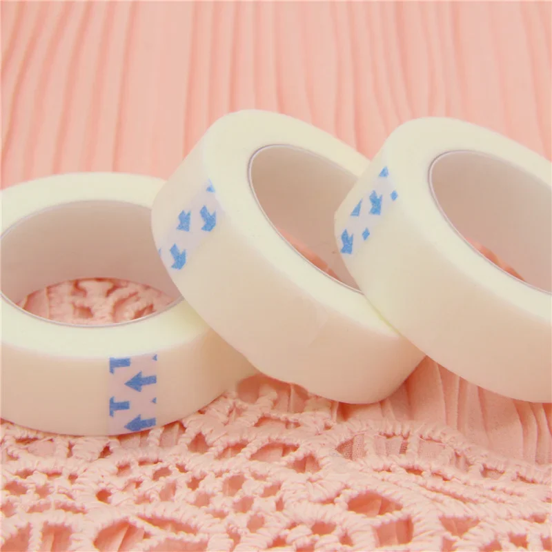 3 Rolls Non-woven Eyelash Extensions Tape Lint Free  Adhesive Paper Tape Lash Patch