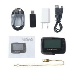 Text Receiver pager beeper Alpha-numeric Pager Multi-function Emergency Pocsag Program Pagers Beepers Use for Restaurant Hotel