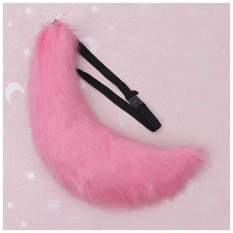 Adjustable Belt Fox Tail Cat Fur Furry 70cm Anime Fox Tail Cosplay Prop Carnival Party Xmas Anime Accessories Halloween Costume