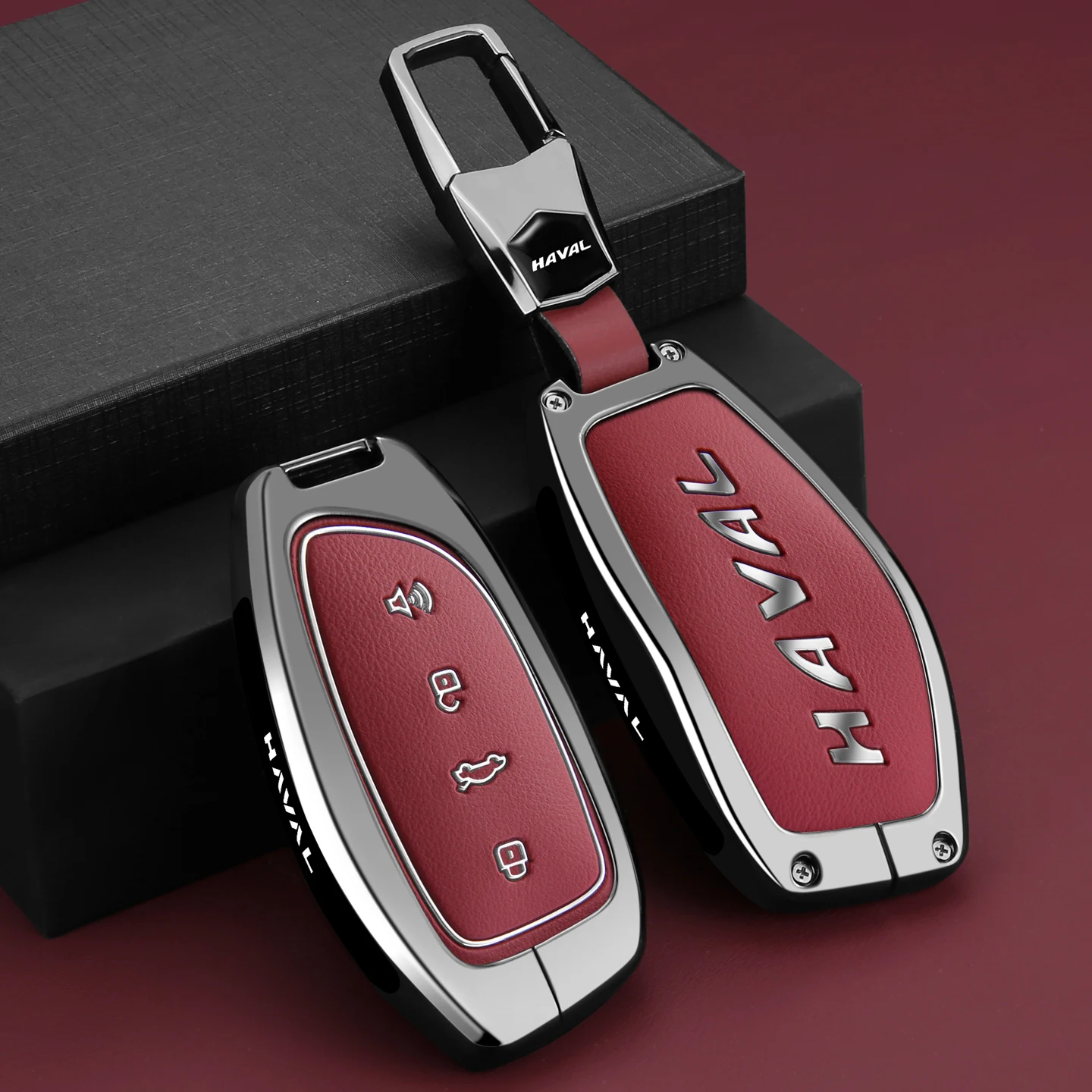 Haval H6 Key Case 3rd Generation “Guochao” Edition, M6 Big Dog F7 F5 H2S Premium H9 H4 H7 Leather Case with Buckle Accessories