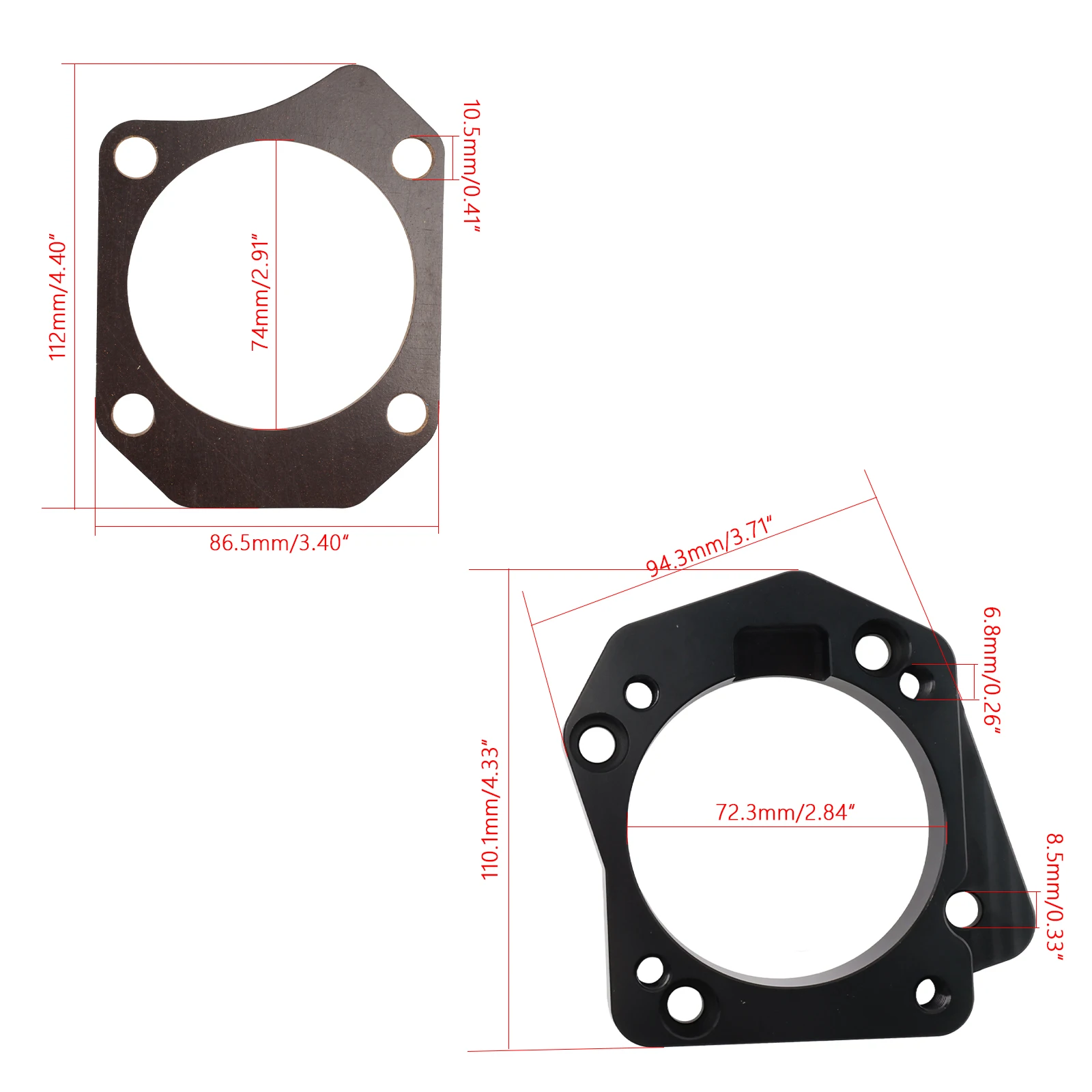 محول جسم الخانق K (PRB) إلى K (RBC) لمحرك Honda Acura k20 k24