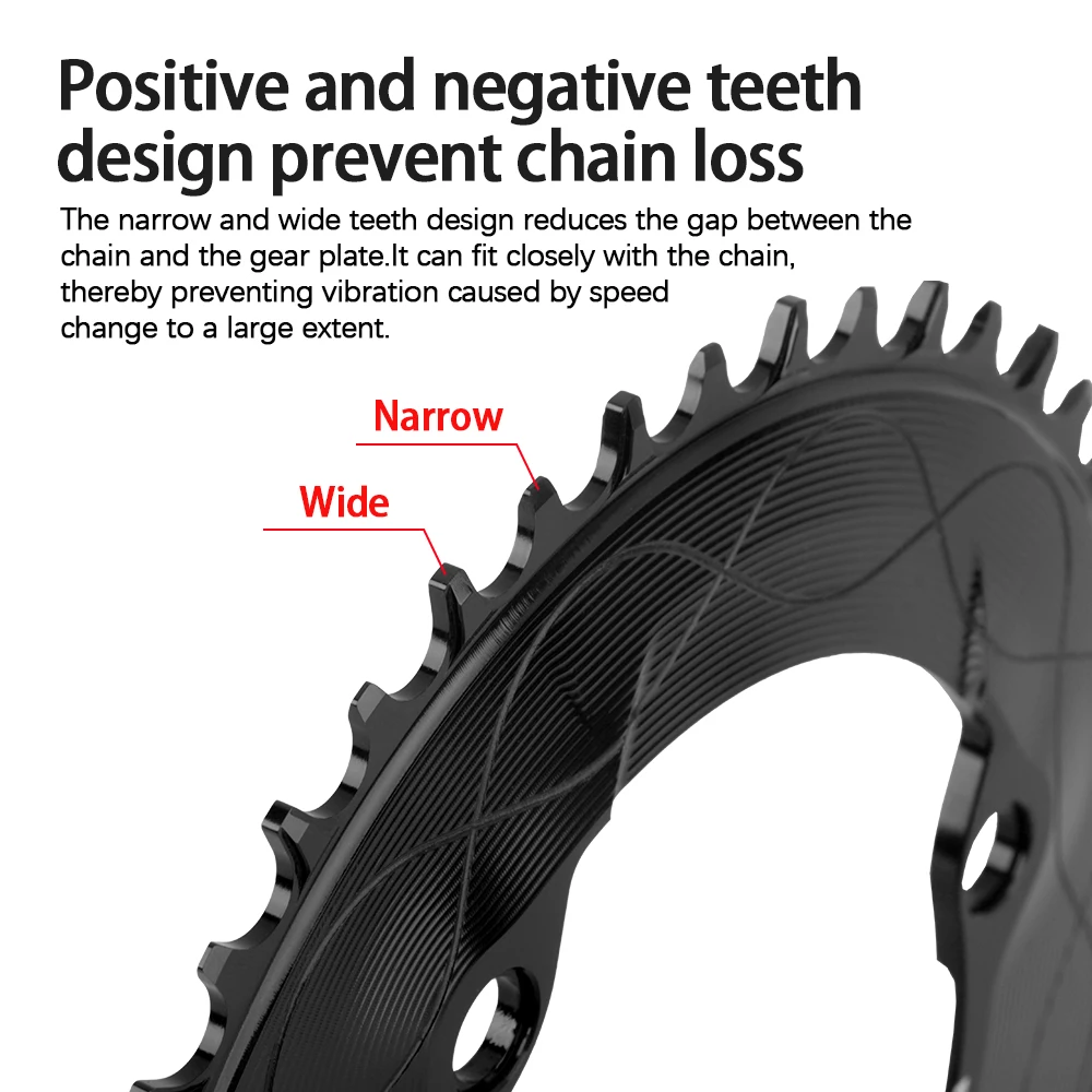 WUZEI 110BCD الطريق دراجة سلسلة 8 9 10 11 12S دراجة سلسلة 40T 48T 58T ضرس واسع ضيق ل Shimano R7000 R8000 R9100 #5