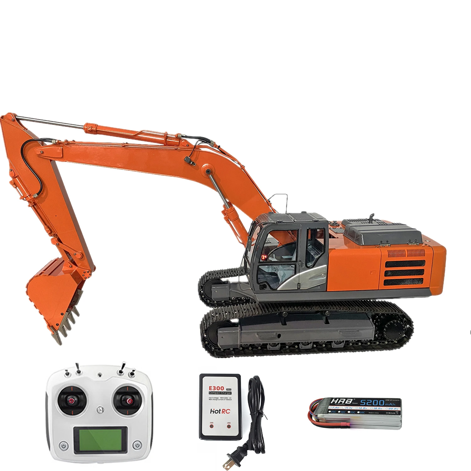 JZM Hydraulic Metal RC Excavator 1/12 ZA 360 H3 Remote Control Construction Vehicles DIY Radio Car Model Toy TH20080