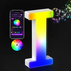 Led letter Indoor String Lights MeRGBW App Control 128 + Scene fai da te Music Sync Boy Girl Birthday Party Gift Night Light Letter I