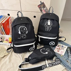 Children Backpack School Bags For Boy Girls Anime Luminous School Backpack Casual Shoulder Crossbody Bag Gift