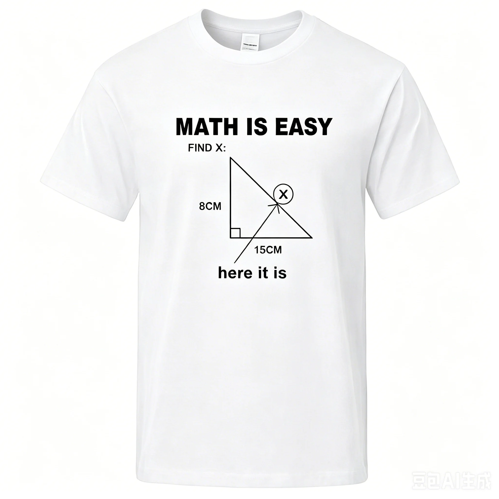Men's High Quality T-shirt Cotton Blend Casual Funny Math Print Cool Loose O-neck T Shirt for Men Short Sleeve T-shirt Male Tops