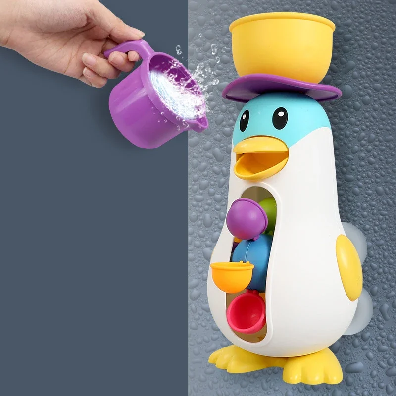 Pinguin Windmühle Spielzeug Spaß Baby Badewanne Badewanne Spielzeug Entzückende Wasser Beregnung Kinder Dusche Bad Spielzeug Streuen Säuglings Spielen