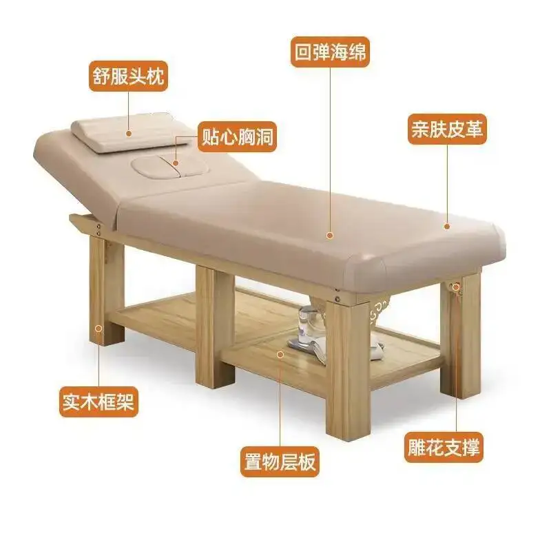 

Massage Wooden Face Table Tattoo Lash Spa Speciality Beauty Massage Bed Adjust Comfort Camilla Masaje Beauty Furniture KMMT