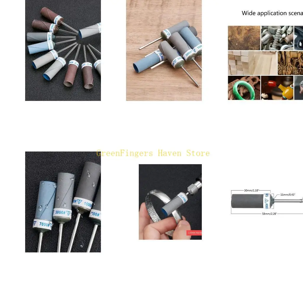 

F68D 180-7000 Grit Wet Dry Sandpaper Sanding Bar Rod Abrasive Wheel for Rotary Tool