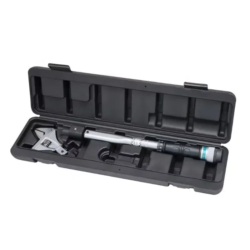 2 Pcs Interchangeable Torque Wrench and Adjustable Wrench Kit for Versatile Mechanical Repair and Maintenance Tasks