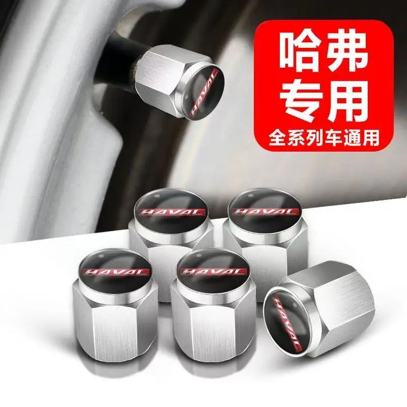 5pcs Car Wheel Tire Air Valve Caps Stem Cover With Brand Accessories For Haval Jolion Dargo H2 H6 F7 H9 F7x H5 H3 H1 H6gt