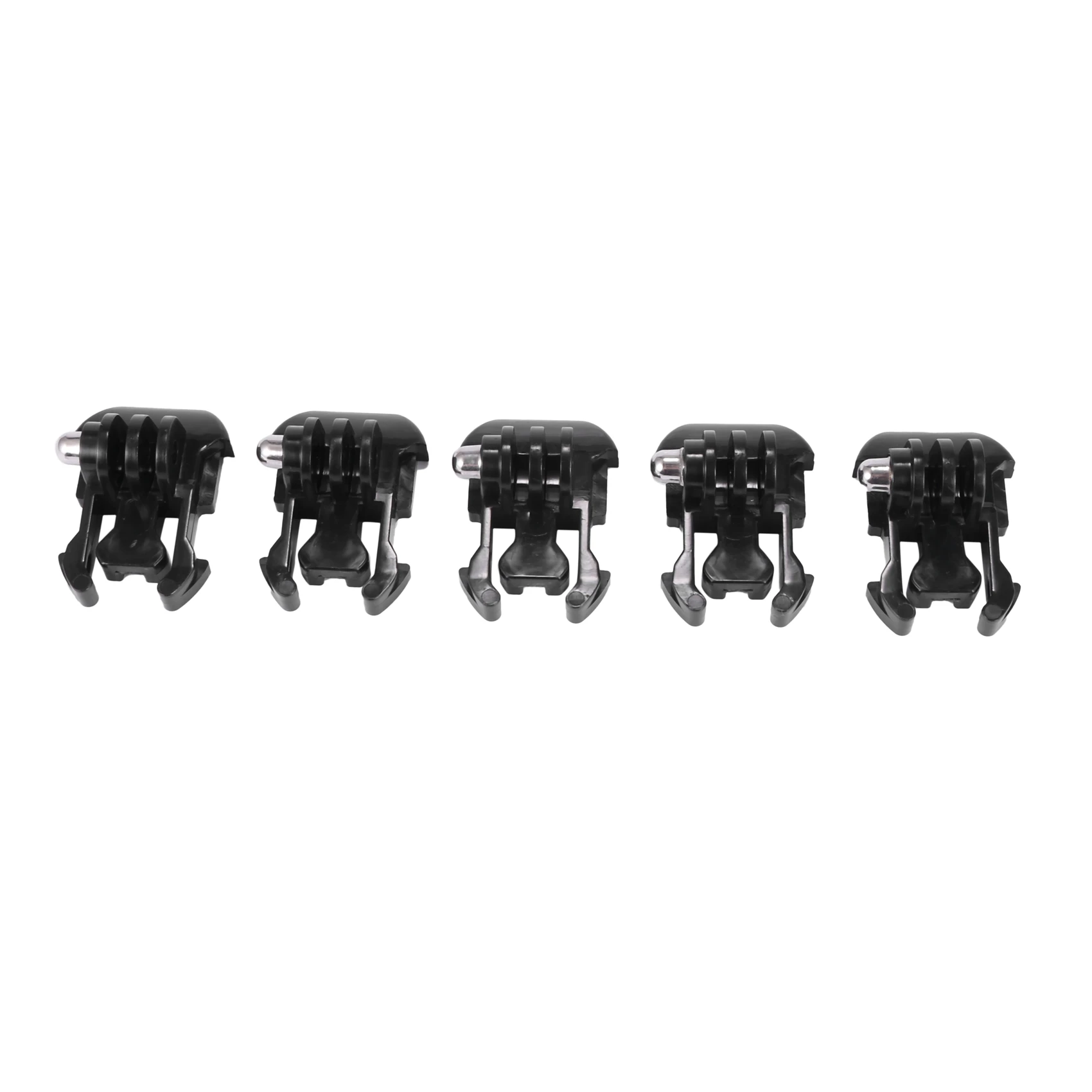 AT87-5pcs Quick Release Buckle Clip Basic Base Mount for GoPro HERO (2018) 6 5 4 3+ 3 2 1 Black Silver Session Fusion Xiaomi YI