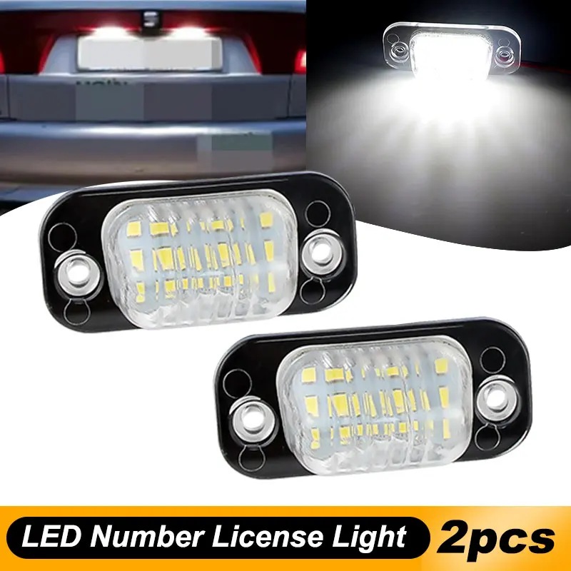 2pcs For VW Golf 3 Cabriolet Polo 3 Classic Variant LED License Plate Lamp For Seat Ibiza Cordoba Number Plate Lamp 1H6943021C