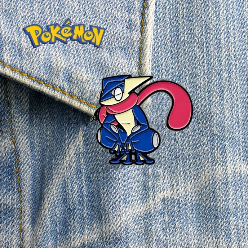 1Pcs Pokemon Greninja Metal Brooch Badge Anime Figure Enamel Pins Lapel Decoration Suitcase Clothes Backpack Ornament