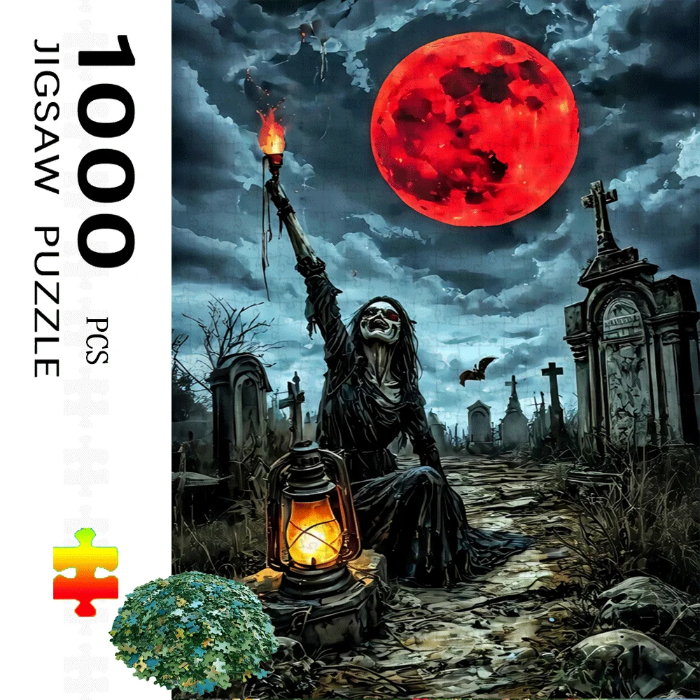 

Пазл-головоломка «Жнец и кладбище» (500/1000 деталей), развивающая игрушка для детей, детские игры, рождественский подарок