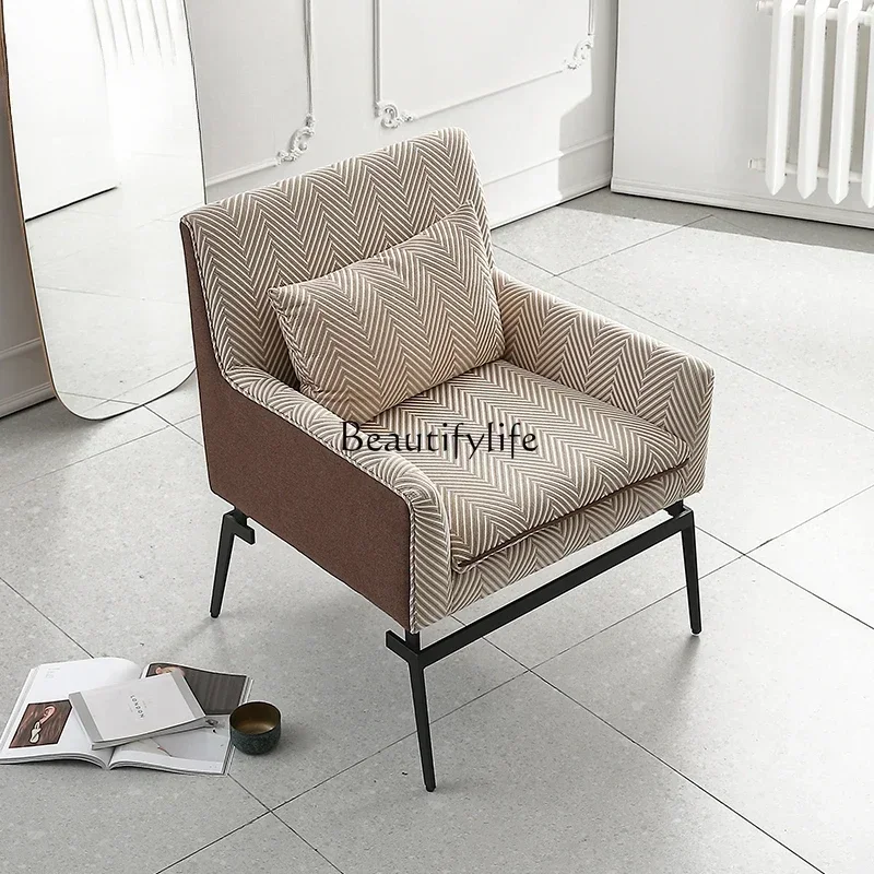 كرسي أريكة إسكندنافي بتصميم جديد كرسي ترفيه فردي إيطالي بسيط أمريكي فاخر SS 8617 #4