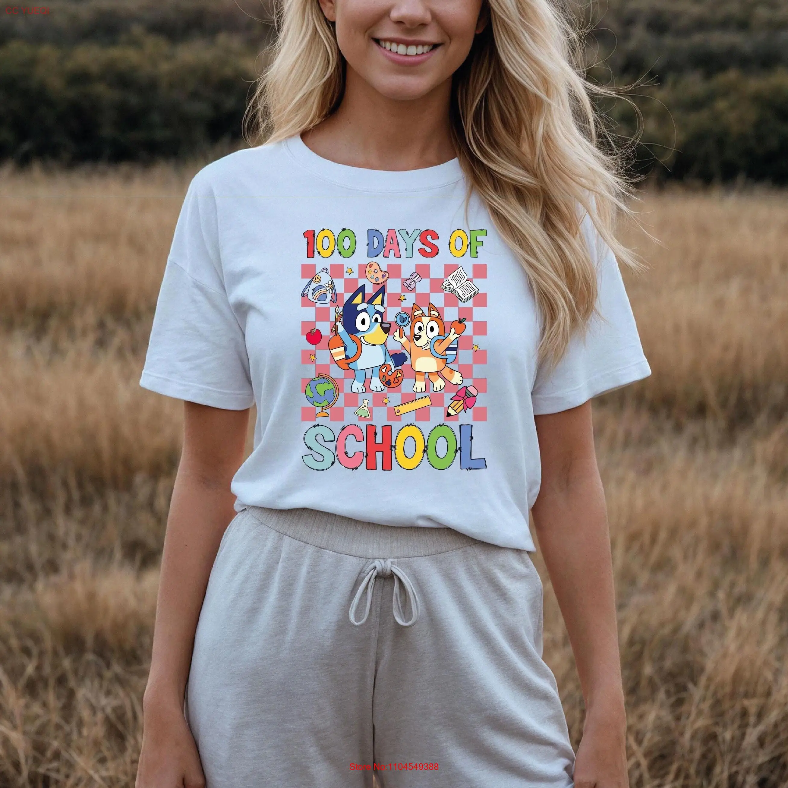 

Футболка «100 дней школы» с собакой «Счастливый учитель» с длинными или короткими рукавами