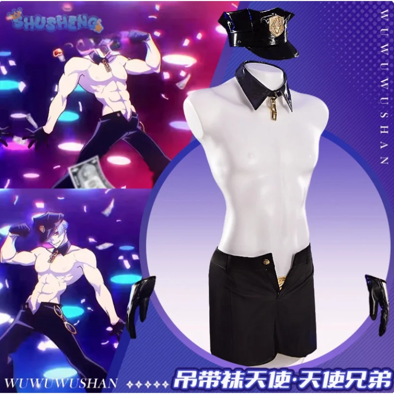 

Костюм для косплея Brief Brothers, аниме, трусики и чулки, шляпа, брюки, ожерелье, униформа, карнавальная мужская одежда на Хэллоуин