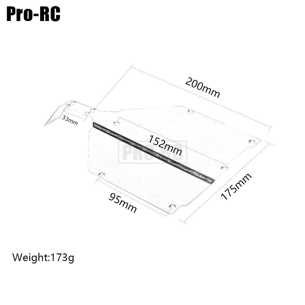 เกราะป้องกันแชสซีสแตนเลส1เซ็ตแผ่นกันลื่นสำหรับ mobil RC 1/10ทีม losi Baja ROCK Rey เสริมสร้างชิ้นส่วน DIY