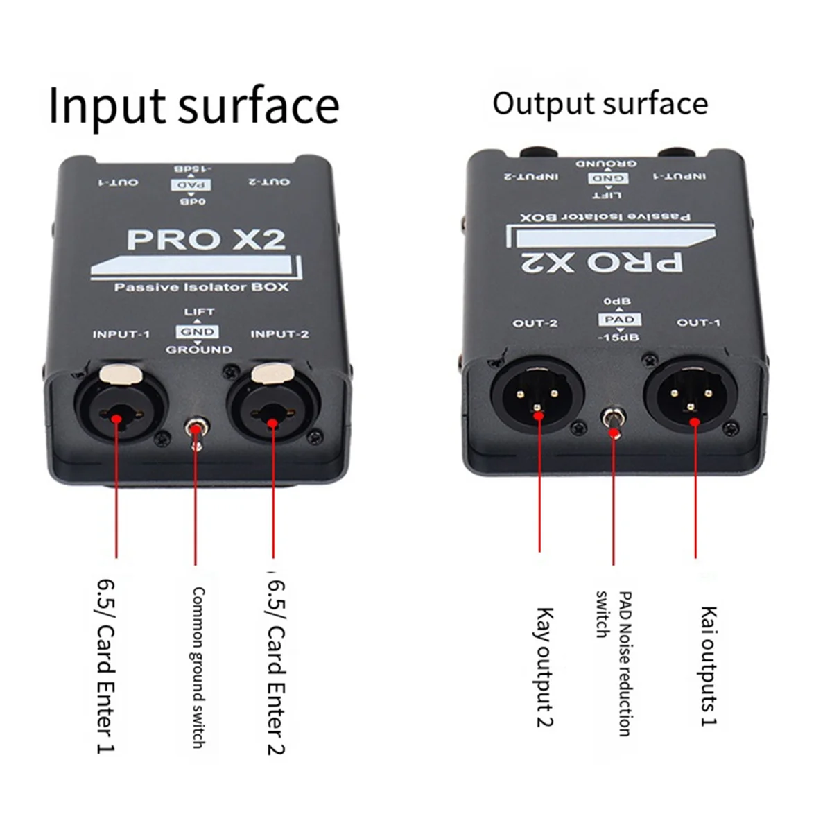 Supernew  New 2-Way Audio Isolator, Audio Current Eliminator, XLR 6.5, Permalloy Isolator, Mixer Live Broadcast