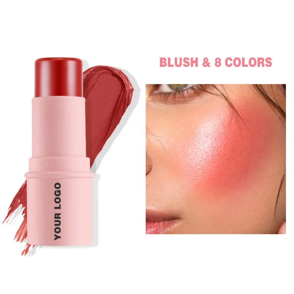 Vegan Makeup Blush Stick Private Label Highlighter Contour Concealer Brightening Blusher Stick Custom Logo Wholesale