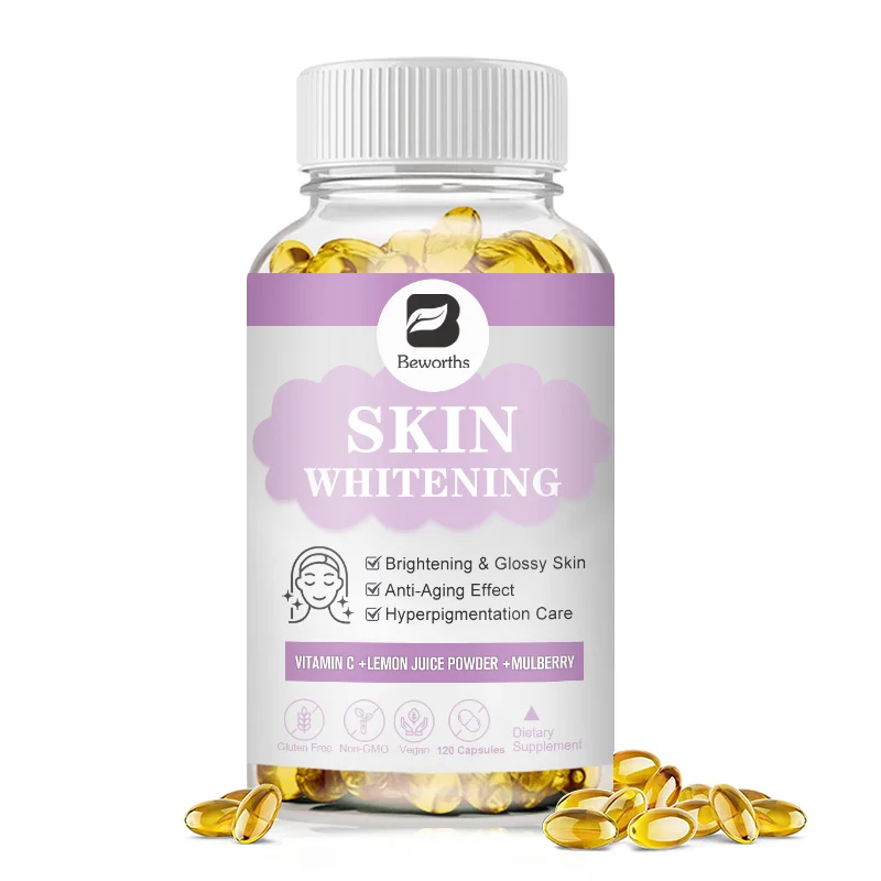 BEWORTHS 120PCS Glutathione Whitening Capsules Skin Brightening Improving Darkness, Removing Spots and Fading Wrinkles Skin Care