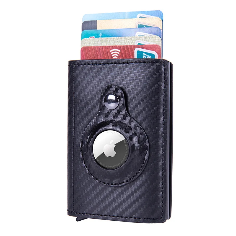 2023 For Apple Airtag  ID Credit Card Holder Wallet Men Rfid Wallets Designer Cardholder Carbon Fiber Fashion