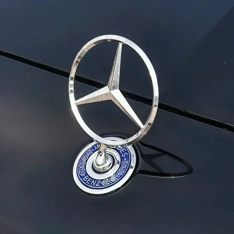 Hood Grille Chrome Star Emblem Logo Mounted Star Front Hood Ornament For Mercedes Benz W204 W205 W203 W211 W212 W213 W201 W210 view 5