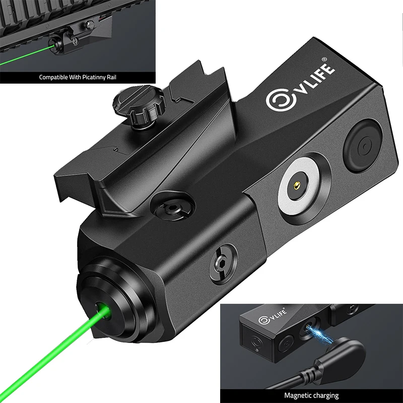 

CVLIFE Tactical Green Laser Sight Compatible with 21mm Picatinny Rail Mount Magnetic Rechargeable Aluminum