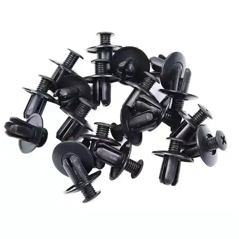 5/100pcs 8mm Plastic Rivets Fasteners Screw Car Bumper Fender Black Rivet Car Fastener Clips for Toyota Focus Kia Nissan Yamaha 10 best sales clip toyota - №3