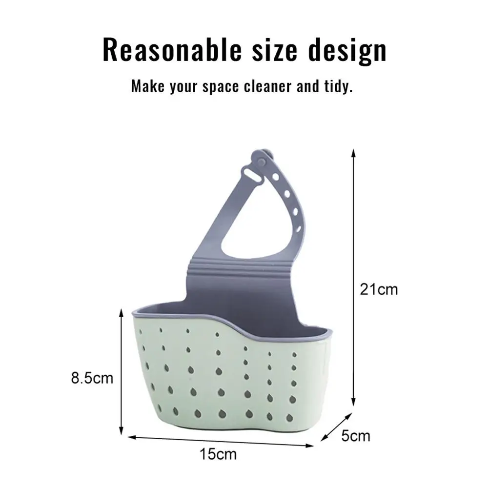 Kitchen Sink Holder Hanging Drain Basket Adjustable Soap Sponge Shelf Organizer Bathroom Faucet Holder Rack Kitchen Accessories