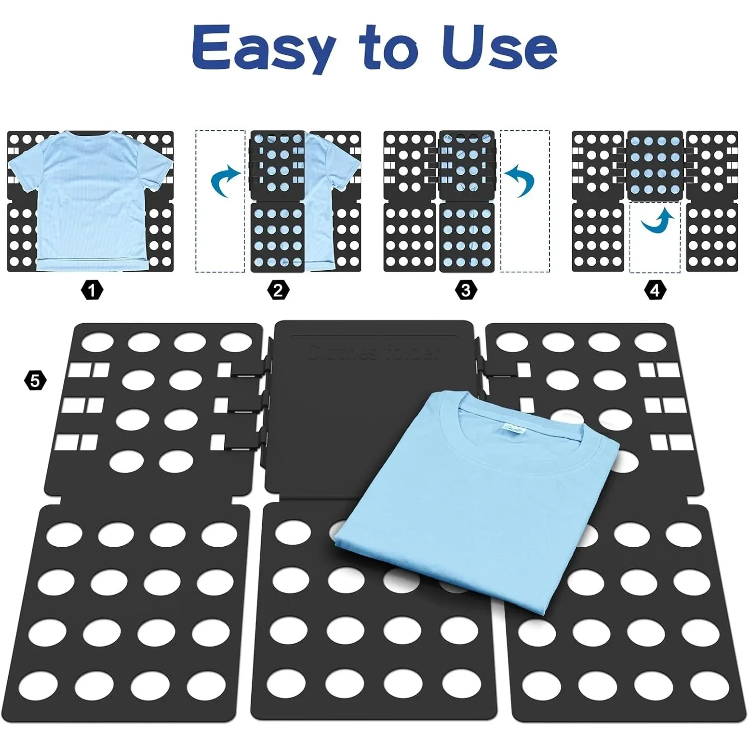 Clothes Folding Board Adults Child Clothing Folder Bender Plastic Practical Detacha All Size Quick Fold the Clothes T Shirts