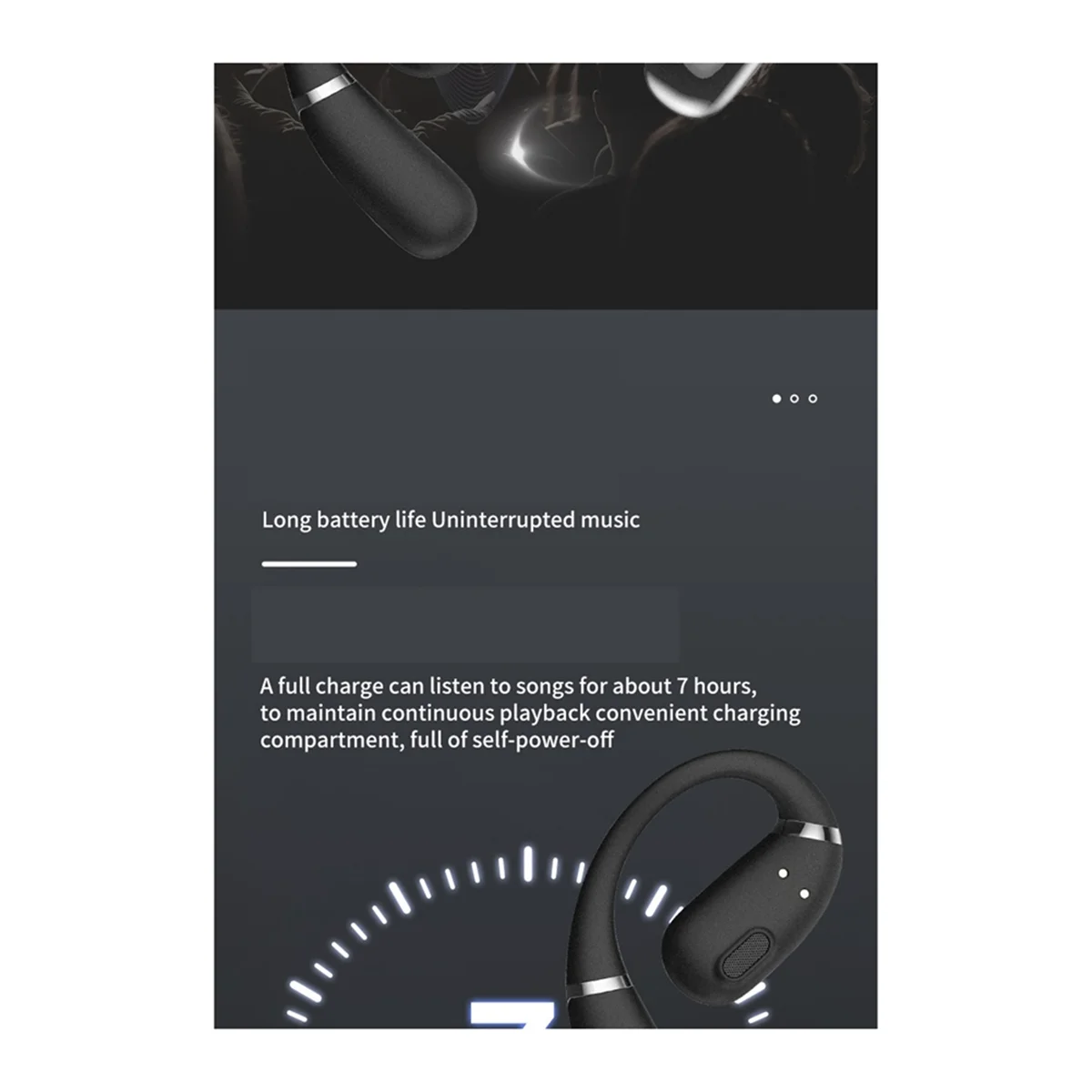 Беспроводные наушники с подвесными ушками Bluetooth 5,4 Hi-Fi стерео музыкальные наушники с крючком для ушей спортивные гарнитуры для бега C