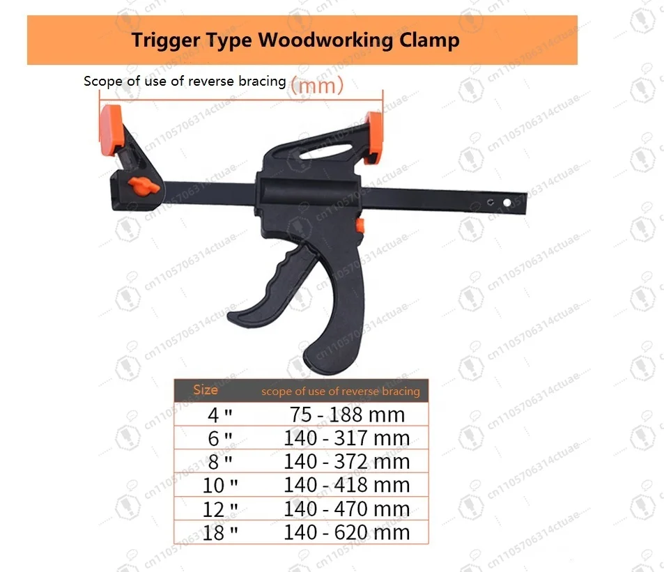 

4 "-30" Woodworking Clip F Clip Woodworking Quick Release Rod Clip Practical